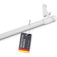 Bestlivings Klemmstange "EASY", Ø 10 mm, 1-läufig, ausdrehbar, ohne Bohren, geklemmt, Metall, für Bistrogardinen, Scheibengardinen, Dekoschals oder saisonale Deko