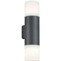 TRIO Leuchten LED Außen-Wandleuchte Up and Down in Anthrazit, Höhe 33cm, LED wechselbar, Warmweiß, Außenleuchte, Terrassenleuchte, moderne Fassadenbeleuchtung Haus-Wand
