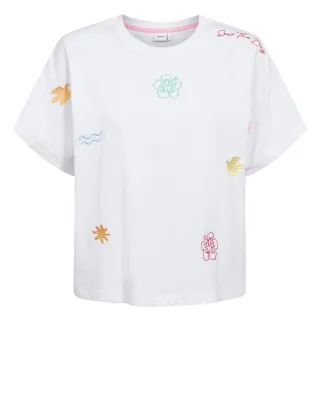 Nümph - Oversize T-Shirt - Nuseanne weiß - Gr. - S