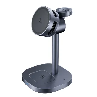 W98 3-in-1 15W Magnetic Wireless Charger with Active Cooling Fast Wireless Charging Stand for Smart Phones for iPhone 17