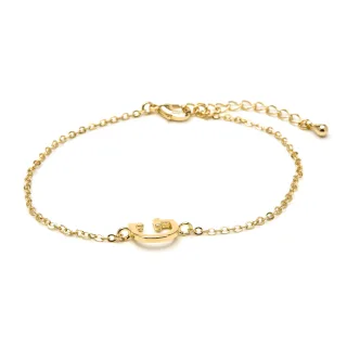 Luxenter Armband mit 18-karätiger Gelbgold-Oberfläche – Alphabet