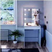 Vicco Schminktisch Isabelle, Weiß, 60 cm mit LED Beleuchtung (1-St)
