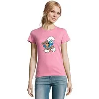 Blondie & Brownie T-Shirt Damen Babyschlumpf Schlümpfe Serie Teddybär Teddy Bär Schlumpf
