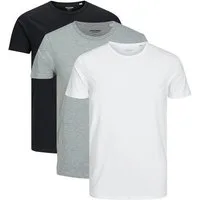 Jack & Jones T-Shirt 3er Pack Basic (Spar-Set, 3-tlg) T-Shirt - Baumwolle - Atmungsaktiv