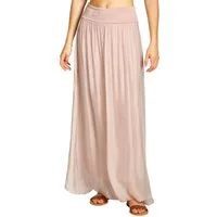 Caspar Faltenrock RO025 eleganter leichter Damen Sommer Rock mit Seidenanteil mit figurfreundlichem Stretch Bund - Made in Italy
