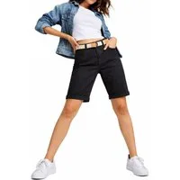 SUBLEVEL Shorts Damen Chino Bermuda kurze Hose leichte Sommerhose mit Gürtel Leichte Bermuda mit Stretchkomfort, Slim Fit und Flechtgürtel