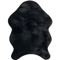 Paco Home Fellteppich Pelt 640, fellförmig, Höhe: 16 mm, Kunstfell, Uni Farben, sehr weicher Flor