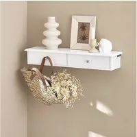 SoBuy Hängeschrank FRG43, Wandschrank mit 2/3 Schubladen, Badezimmerschrank Wandgarderobe mit Schubladen Hängeschrank Wandregal Hängeregal