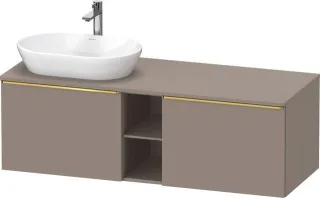 Duravit D-Neo Konsolenwaschtischunterbau wandhängend Basalt Matt 1400x550x459 mm - DE4950L34430000 DE4950L34430000