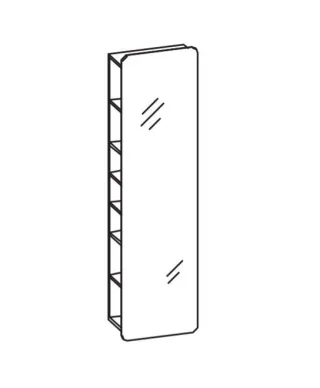 Artiqua 400 Spiegelregal, Eiche Ribbeck quer NB, 400-HSR-1-45-444 400-HSR-1-45-444