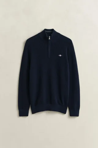 GANT - Troyer aus strukturierter Baumwolle evening blue - Gr. - XXXL