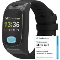 one button phone Senioren Smartwatch SOS Notfalluhr Notrufuhr GPS Smartwatch, SOS-Taste, automatische Sturzerkennung und GPS-Ortung