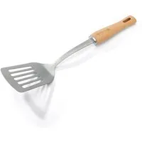 de Buyer Pfannenwender B Bois Utensilien, B Bois Wender geschlitzt - Edelstahl mit Holzgriff