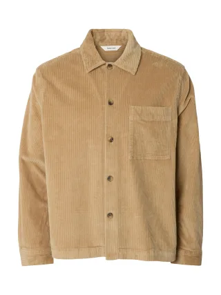 selected men - SLMOTTO-KRIS CORD OVERSHIRT NOOS Cornstalk - Gr. - L