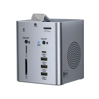 ULT 13 in 1 Vertical Docking Station with PD100W DC18W,TF&SD3.0,10Gbps USB-C USB-A, Camera,bluetooth-compatible 6.0 Spea