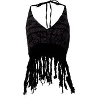Guru-Shop T-Shirt Goa Top, Psytrance, Bandeau Top, Rückenfreies.. Festival, Ethno Style, Psychedelic, alternative Bekleidung