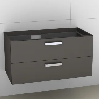 Artiqua 414 Waschtischunterschrank für Venticello 4134L2 Stahlgrau Metallic, 414-WU2L-V107-7141-88 414-WU2L-V107-7141-88