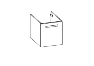 Artiqua 411 Waschtischunterschrank für Vero Air 235050, Anthrazit Glanz, 411-WUT-D77-L-7065-51 411-WUT-D77-L-7065-51