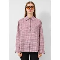 QS Langarmbluse Bluse Karohemd