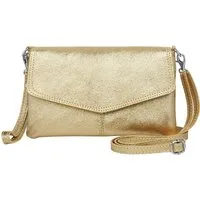 Caspar Clutch Abendtasche Leder Damen Umhängetasche - PREMIUM LINE - Modell No.322, aus 100% gewaschenem Echtleder aus Italien - samtig weich & nachhaltig
