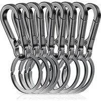 TUWENA Karabiner 8 Stück Karabiner Schlüsselanhänger, Zinklegierung Schlüsselringe, (8 St), Kleiner Karabiner für Autoschlüssel, Rucksack, Camping, Reisen