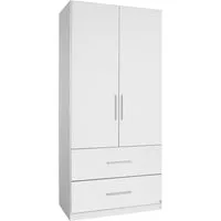 rauch Kleiderschrank Drehtürenschrank Schrank Garderobe Wäscheschrank Schlafzimmer ALVOR (Breiten 91/136/181 cm, Höhe 197 cm) erhältlich optional mit Spiegel, 2 große Schubladen MADE IN GERMANY