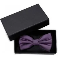 Fabio Farini Fliege Violette Herren Fliegen - Männer Querbinder Vorgebunden Bowtie (1-St., Kariert) Struktur Lila/Weiß - Exotic Purple/Purple Phantom