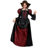 JADEO Kostüm Gefährliche Vampirin Halloween-Kinderkostüm rot-schwarz