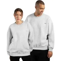 Smilodox Sweatshirt Unisex Riven, Oversize Fit Pulli mit Graviertem Metalllabel Rundhals Langarmshirt weiches Material Bequemes Tragegefühl Freizeit Gym