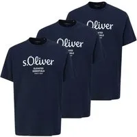 s.Oliver T-Shirt Basic aus reiner Baumwolle, mit Logo-Print auf der Brust