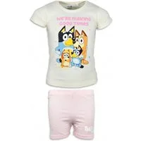 Bluey Schlafanzug Bluey Bing Kinder Mädchen Pyjama Shirt Shorts Gr. 92 - 116 100% Baumwolle