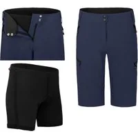 Bergson Fahrradhose VINA Bermuda Damen 2in1 Radshorts (mit gepolsterter Innenhose), robust, elastisch