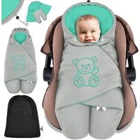 KIDIZ Deckenschlafsack, Baby Einschlagdecke mit Tasche für Winter & Herbst Babydecke Fußsack