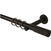iso-design Gardinenstange Metall Schwarz 25 mm Endstück Jolly Wandmontage, Ø 25 mm, 1-läufig, Fixmaß, Metall