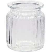 Florists Products Tischvase Vintage Riffelglas Dekovase für kreative Tischdeko, 4 Stück