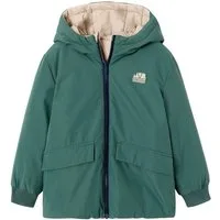 vertbaudet Parka Jungen Jacke mit Kapuze und Recycling-Polyester wendbar