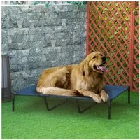 PawHut Tierbett Katzenbett, Outdoor, Haustierbett, Haustierliege, Oxford, Texteline-Stoff, für Garten, Balkon, Dunkelblau