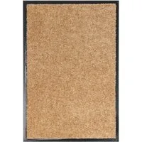 furnicato Fußmatte Creme 60 x 40 cm - Rutschfest und Maschinenwaschbar, Rechteckig, Saugstarke Schmutzfangmatte aus Polyamid für den Innenbereich