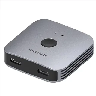 Hagibis QHQ01 USB-C Switcher Bi-Directional USB-C Splitter 1 in 2 Out/2 in 1 Out Switcher 10Gbps 100W for Laptop Macbook