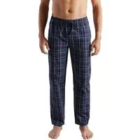 bugatti Schlafhose BUGATTI Herren Lange-Hose blau kariert (1-tlg)