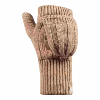 Damen Kabelstrick 2,3 Tog Thermo Winter Fingerlose Umhängehandschuhe