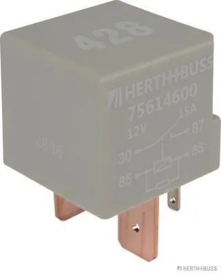 HERTH&BUSS Multifunktionsrelais, 12 V, 15 A, 4 pins, Widerstand - 75614600