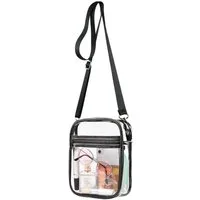 LuxusKollektion Umhängetasche Umhängetasche transparent PVC wasserdicht Riemen Konzerte D-schwarz-m