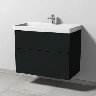 Sanipa 3way Waschtischunterbau zu Villeroy & Boch Avento Waschtisch mit 2 Auszügen, Vulkan-Matt SP6231V