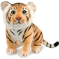 BRUBAKER Kuscheltier Tiger - 30 cm Stofftier - Baby Plüschtier (Raubkatze Sitzend, 1-St), Kinder Plüsch Spielzeug