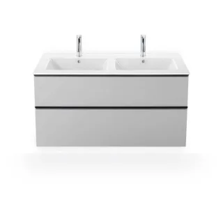 Duravit ME by Starck Doppelwaschtisch 2336130000 130 x 49 cm, weiss, mit Hahnloch und Überlauf