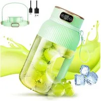 FANNOU Stabmixer Tragbarer Smoothie-Maker, 1200ML, 78 W, Smoothie Maker to go, Reise-Entsafter, Juicer Cup mit Doppelabdeckung