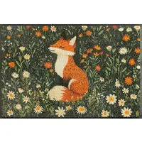 wash+dry by Kleen-Tex Fußmatte Fußmatte 50x75 Floral Foxy grau, Eingangsmatte normal, Höhe: 500 mm