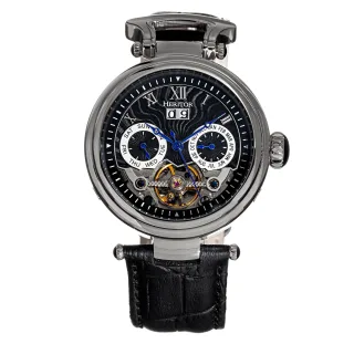 Heritor Automatik Ganzi Semi-Skelett Lederarmbanduhr