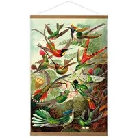 Art for the home Leinwandbild Hummingbirds, (1 St), Luxus Kakemono Leinen Wandposter 80x60cm